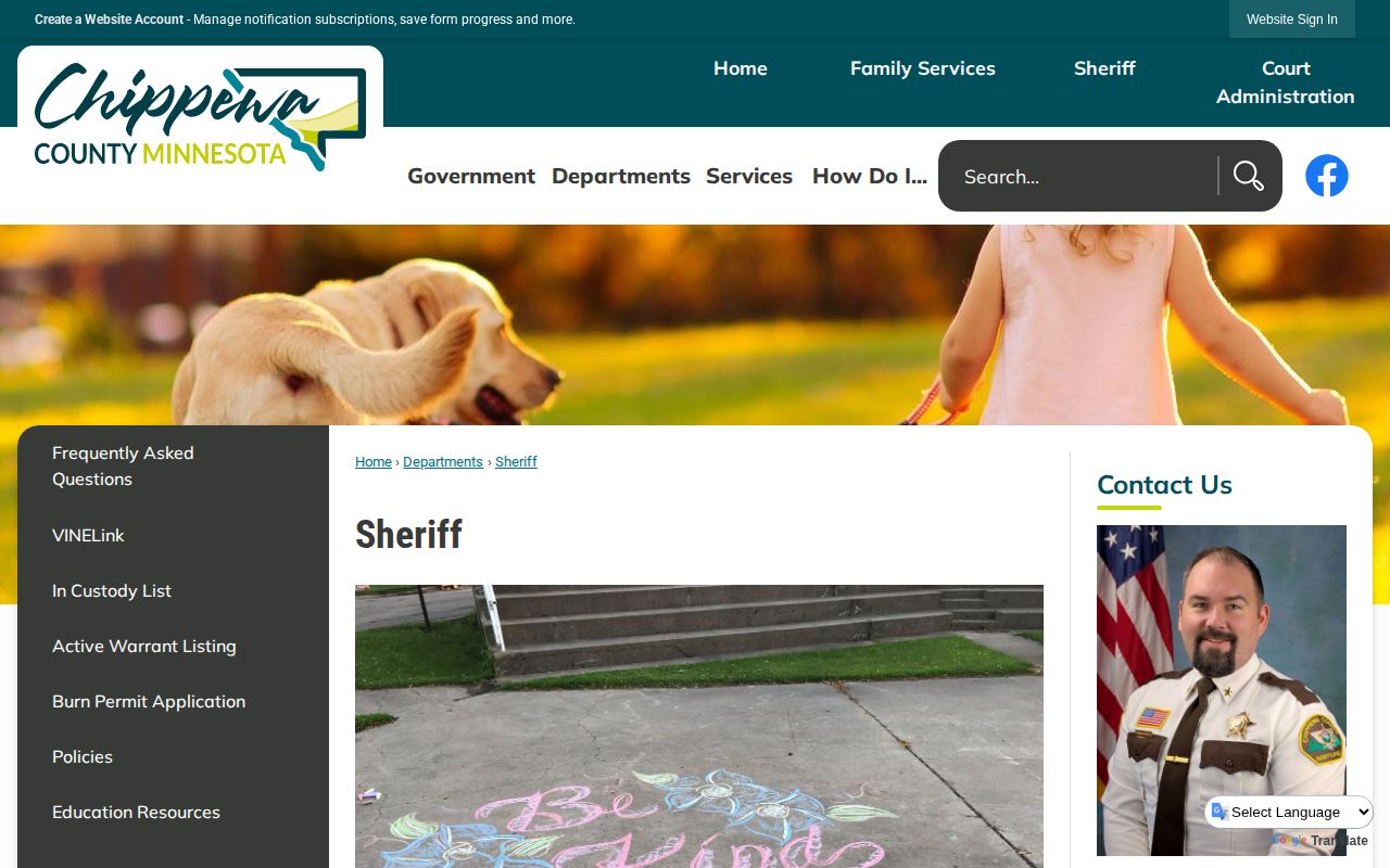 Chippewa County released inmate search links on the Sheriff gateway