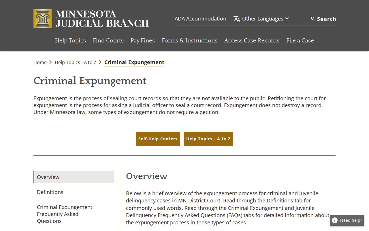 Minnesota court expungement guidance affecting Chippewa County released inmate mugshots